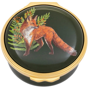 Halcyon Days Woodland Wildlife Fox Enamel Box-Enamel Boxes-Goviers