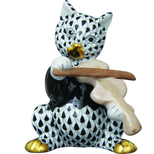 Herend Cat with Violin | VHNM - 1 IN STOCK NOW-Collectables-Goviers