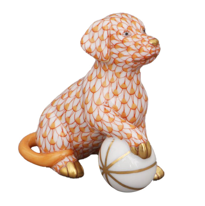 Herend Dog With Large Ball-Goviers