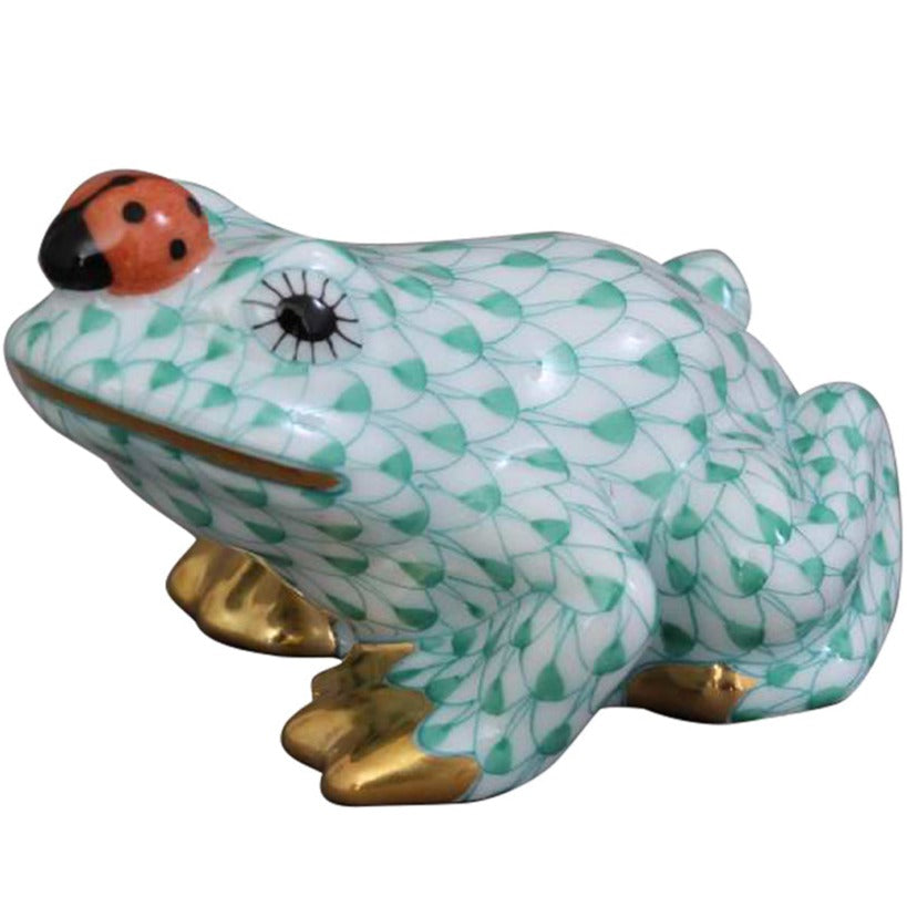 Herend Frog with Ladybug VHV - IN STOCK NOW-Collectables-Goviers