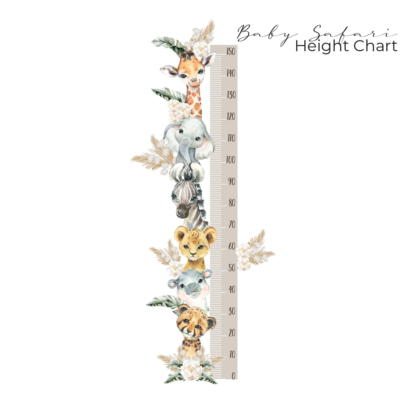 Live Vida Baby Safari Height Chart-Goviers