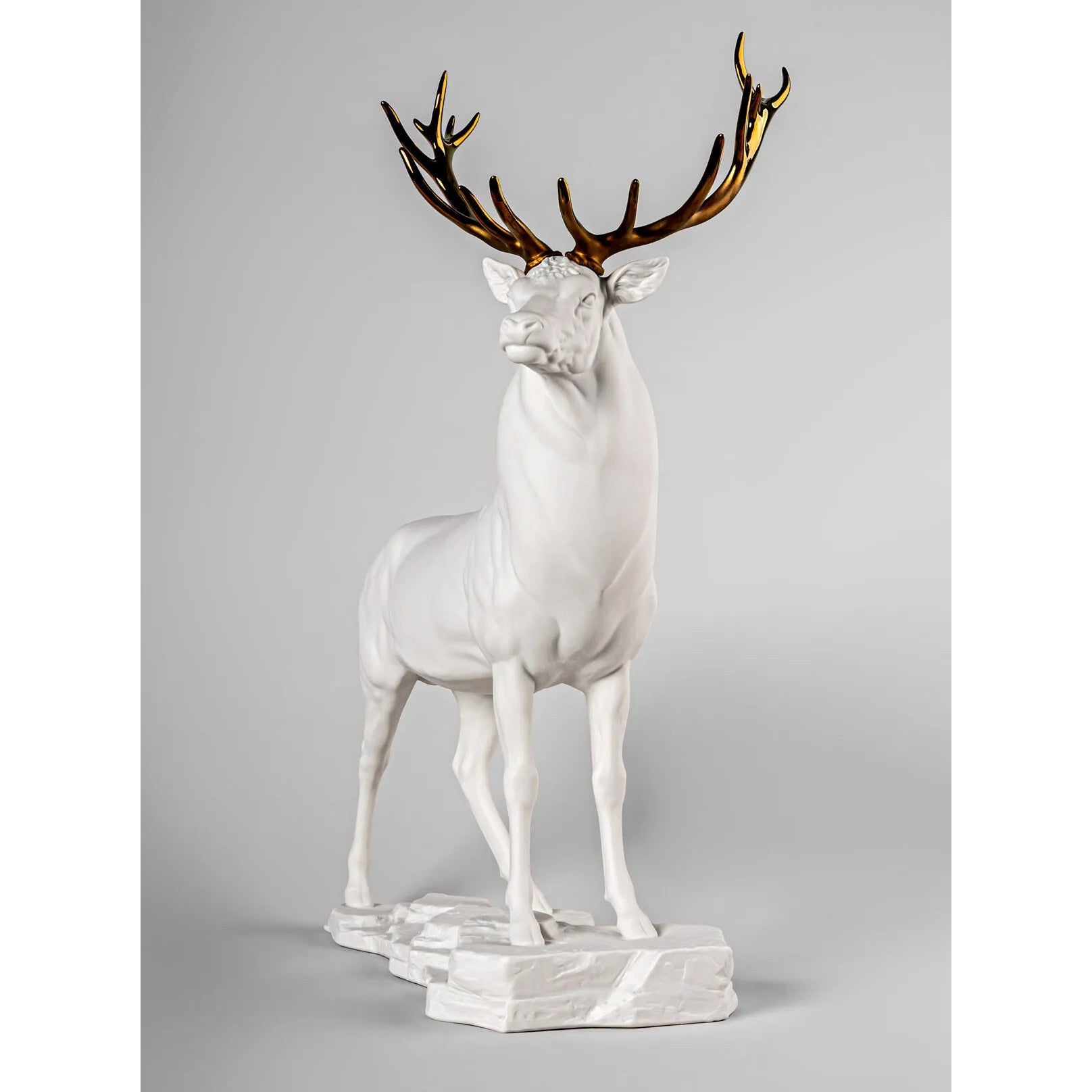 Lladro Deer - White & Copper-Goviers