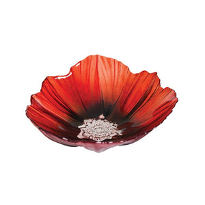 Maleras Remembrance Poppy Bowl Medium-Paperweights-Goviers