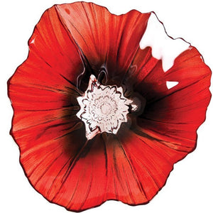 Maleras Remembrance Poppy Bowl Medium-Paperweights-Goviers