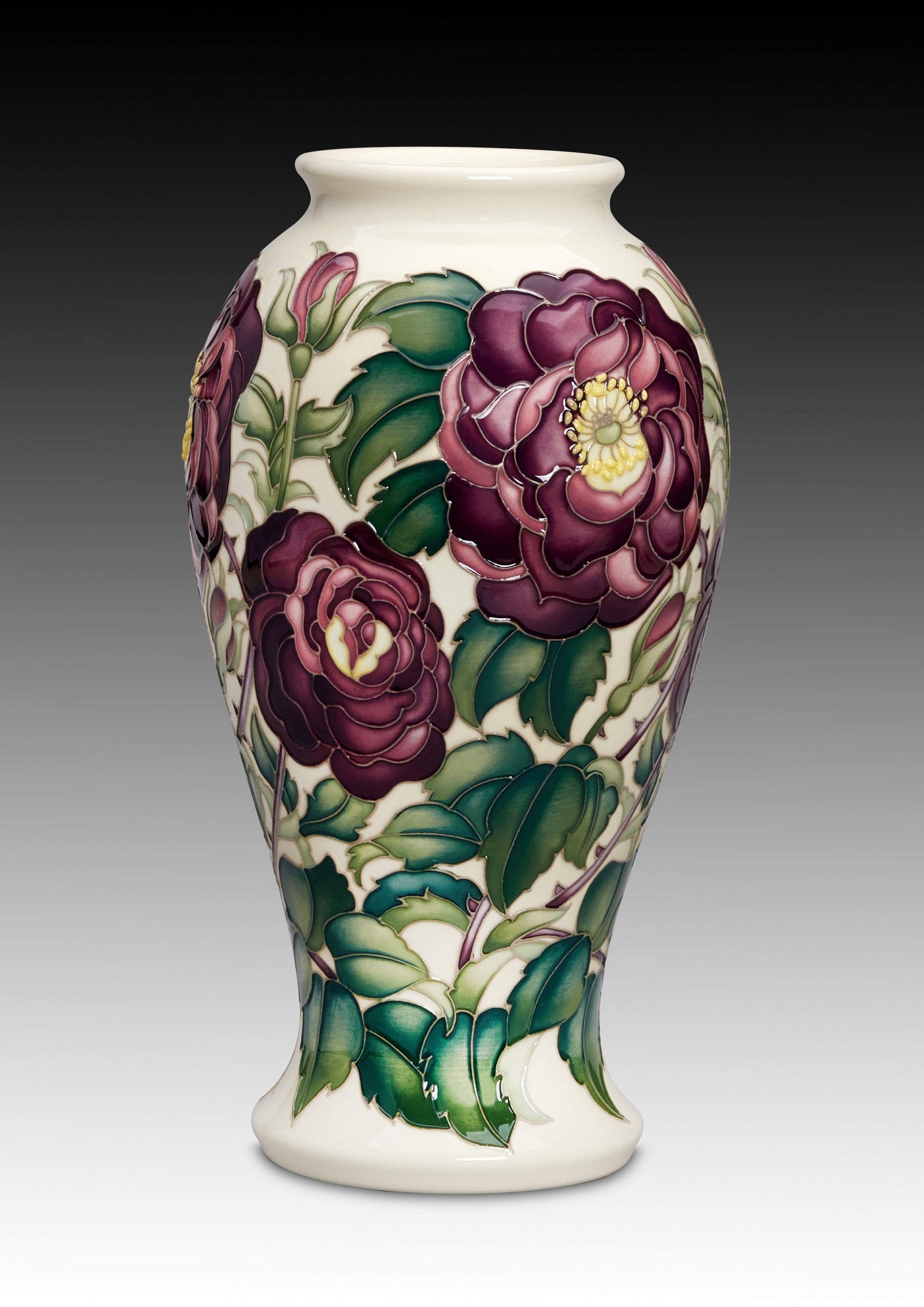 Moorcroft Heritage Rose Vase-Goviers