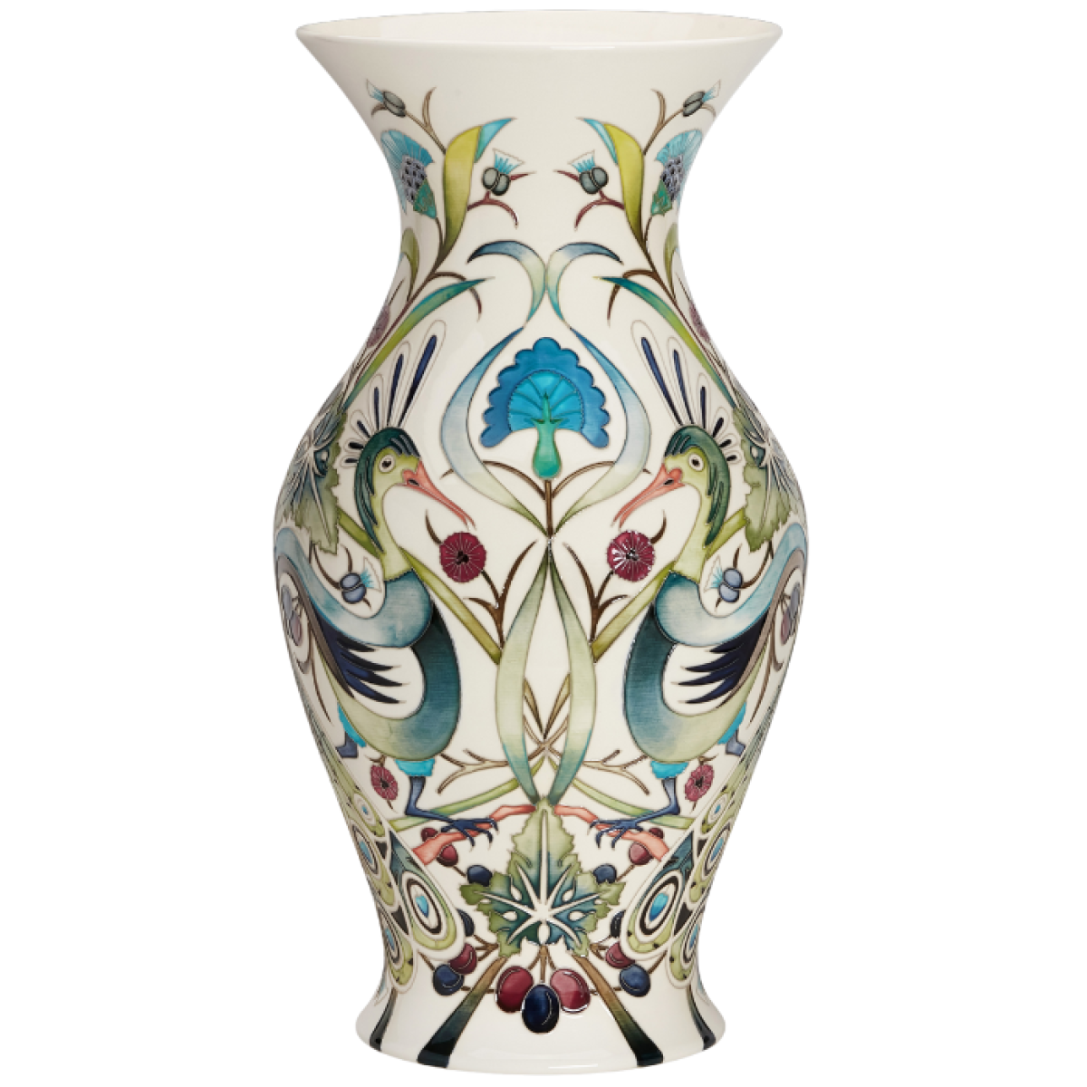 Moorcroft Persian Peacocks Vase-Goviers