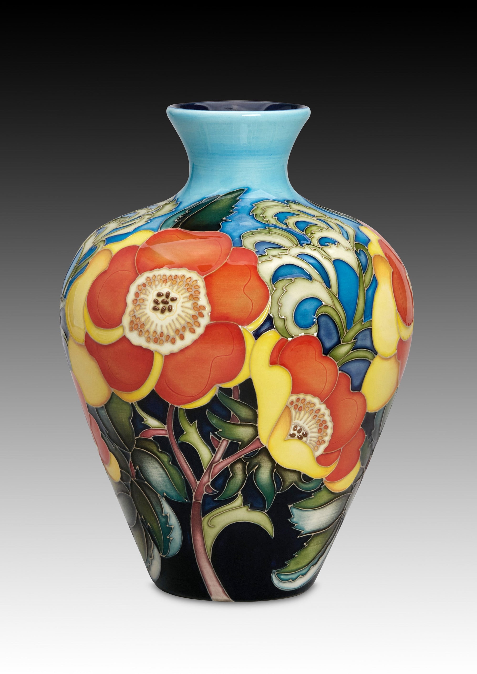 Moorcroft Rosa Eglanteria 'Lutea' Vase-Goviers