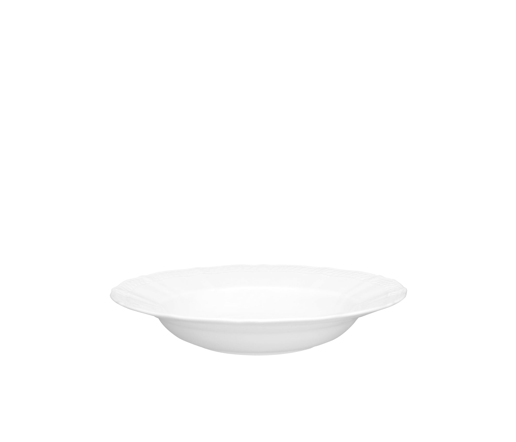 Noritake Cher Blanc Rimmed Soup Plate x4-homeware-Goviers
