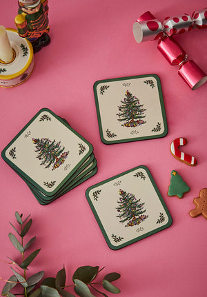 Pimpernel Christmas Tree Coasters Set of 6-Home & Garden > Kitchen & Dining > Barware > Coasters-Goviers