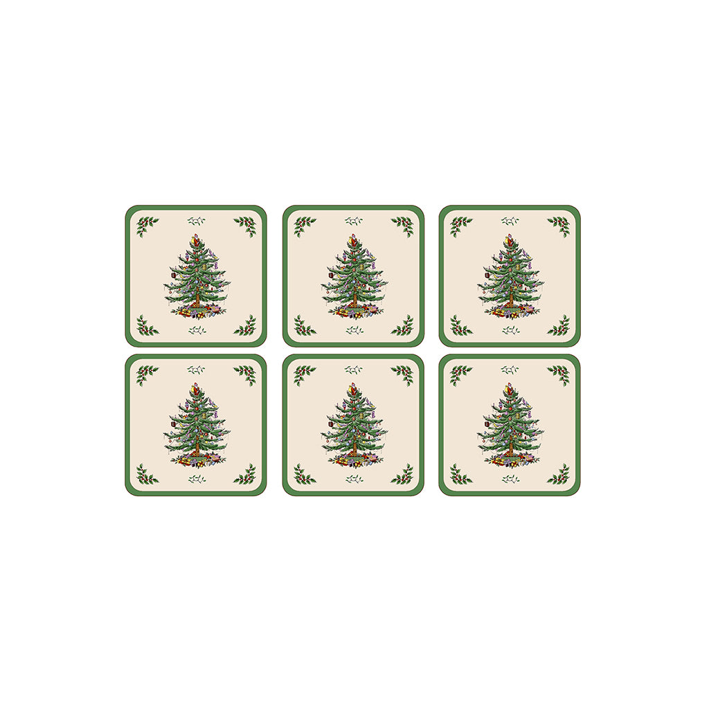 Pimpernel Christmas Tree Coasters Set of 6-Home & Garden > Kitchen & Dining > Barware > Coasters-Goviers