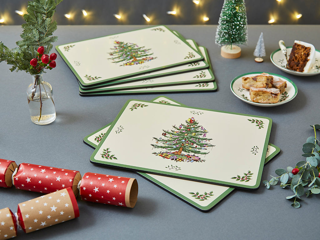 Pimpernel Christmas Tree Small Placemats Set of 6-Home & Garden > Kitchen & Dining > Barware > Coasters-Goviers