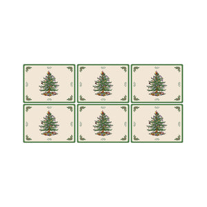 Pimpernel Christmas Tree Small Placemats Set of 6-Home & Garden > Kitchen & Dining > Barware > Coasters-Goviers