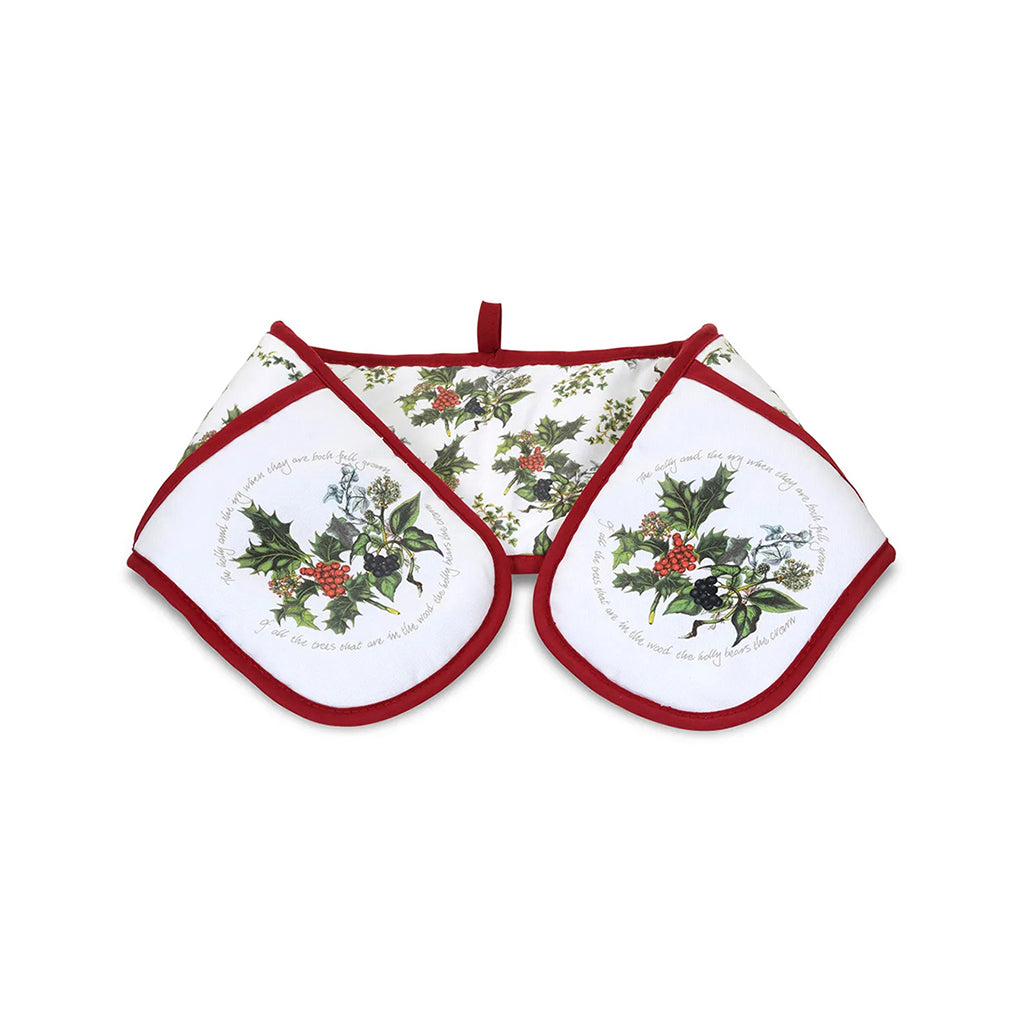 Pimpernel The Holly & the Ivy Double Oven Glove-Goviers