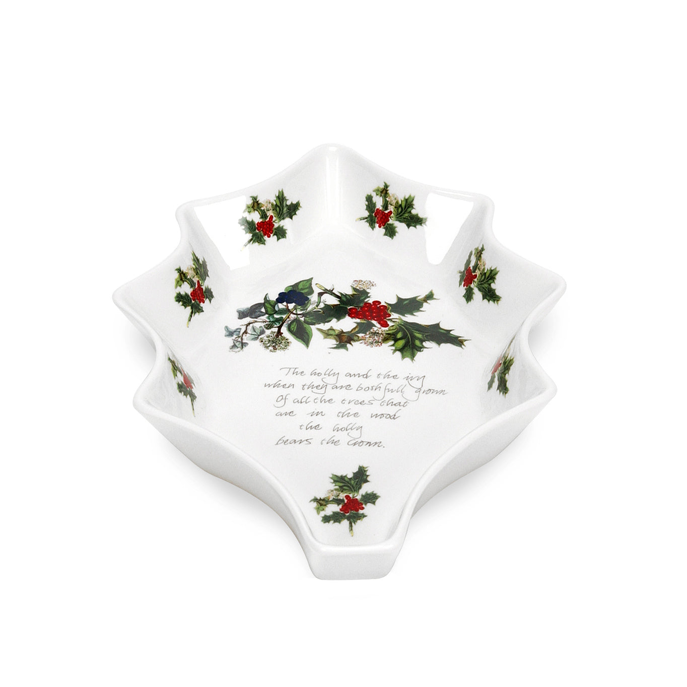 Portmeirion Holly and Ivy Holly Shaped Dish-Goviers