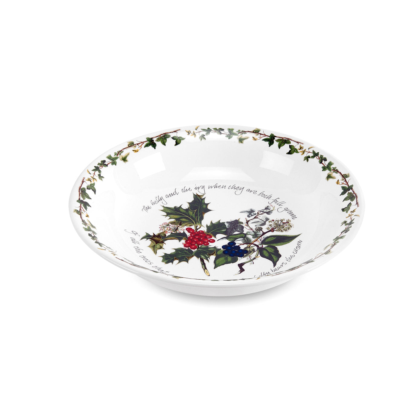 Portmeirion Holly and Ivy Pasta Bowl 20cm-Goviers