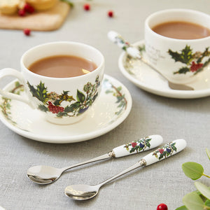 Portmeirion Holly and Ivy Teacup and Saucer-Goviers