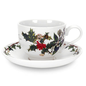 Portmeirion Holly and Ivy Teacup and Saucer-Goviers