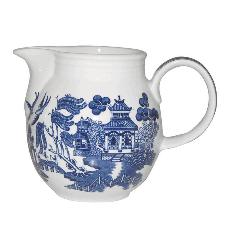 Queens Blue Willow Jug 850ml-Goviers