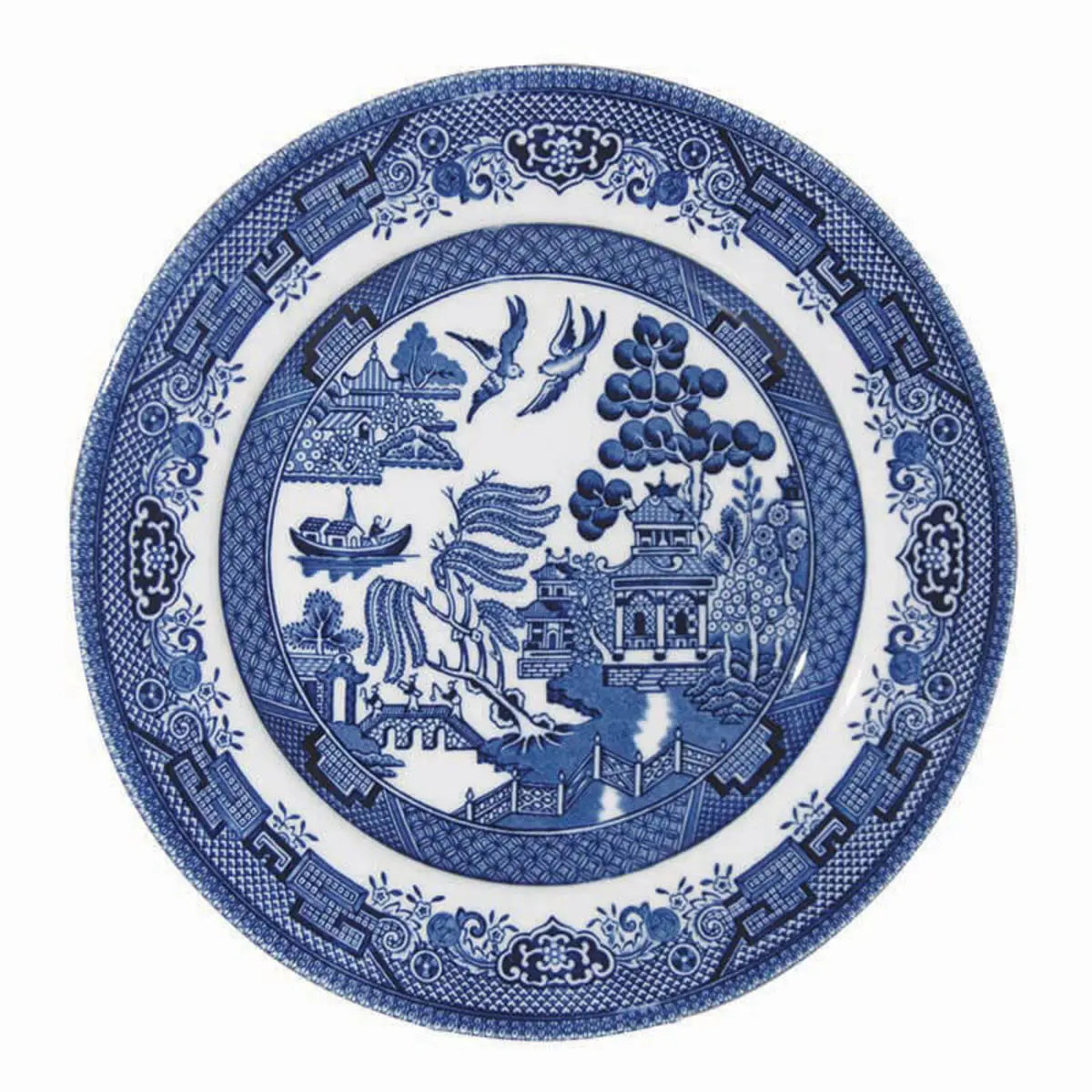 Queens Blue Willow Plate 17cm-Goviers