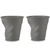 Revol Crumpled Cup Pair 18cl Grey-Home Accessories-Goviers