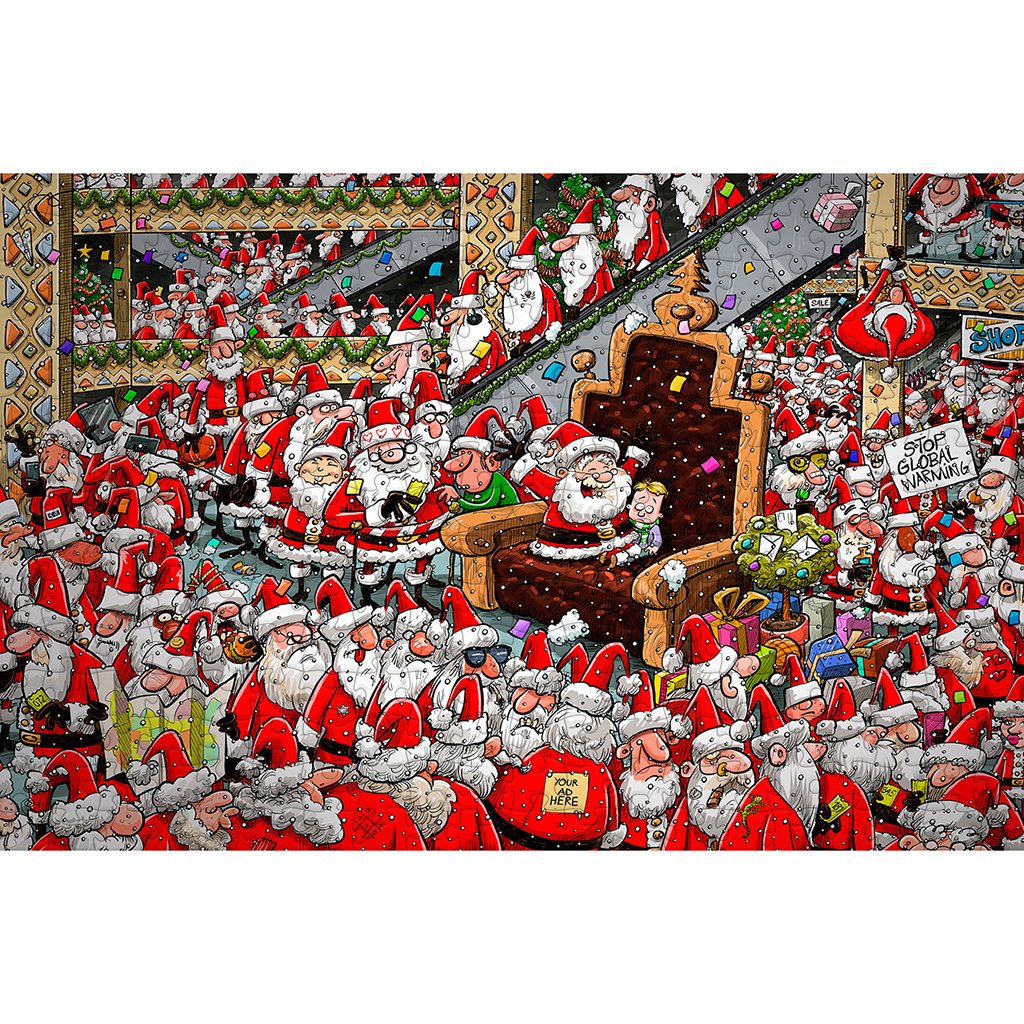 Ronald W Butler Chaos At Santa's Grotto Jigsaw Puzzle-Goviers