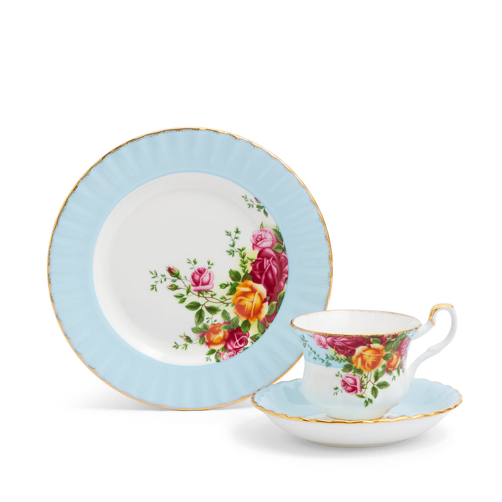 Royal Albert Old Country Roses 3 Piece Set - Aqua-Goviers