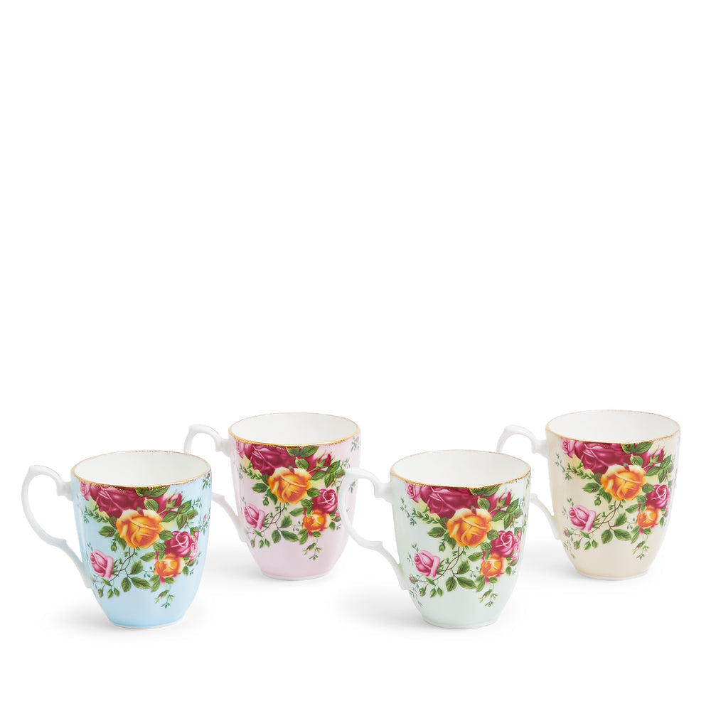 Royal Albert Old Country Roses Colour Accents Mug Set of 4-Goviers