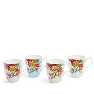 Royal Albert Old Country Roses Colour Accents Mug Set of 4-Goviers