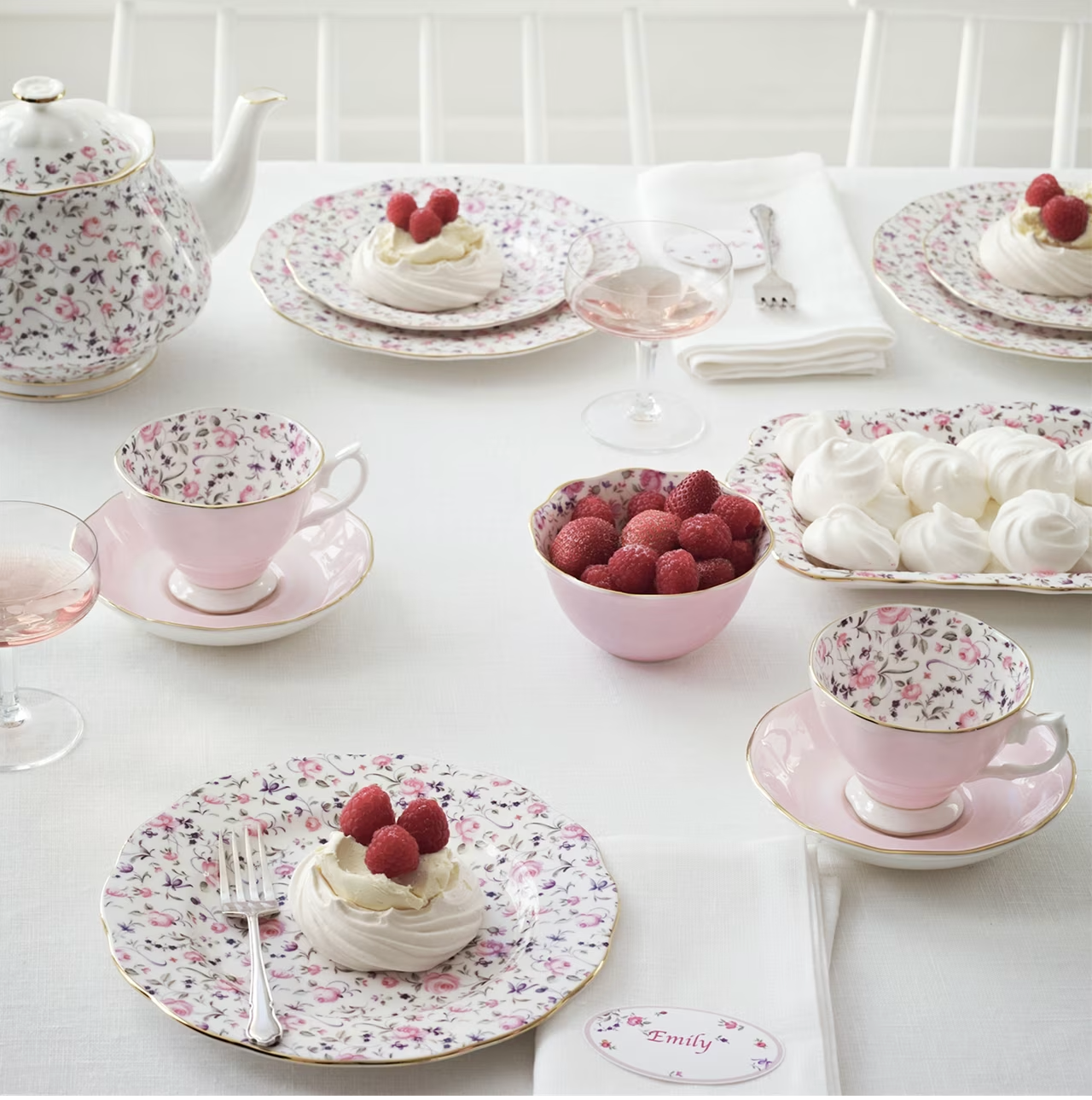 Royal Albert Rose Confetti 3 Piece Tea Set-Goviers