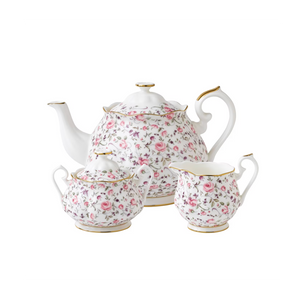 Royal Albert Rose Confetti 3 Piece Tea Set-Goviers