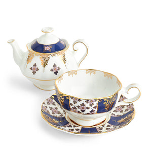 Royal Albert Tea for One - Regency Blue 1900-Goviers