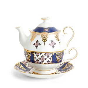 Royal Albert Tea for One - Regency Blue 1900-Goviers