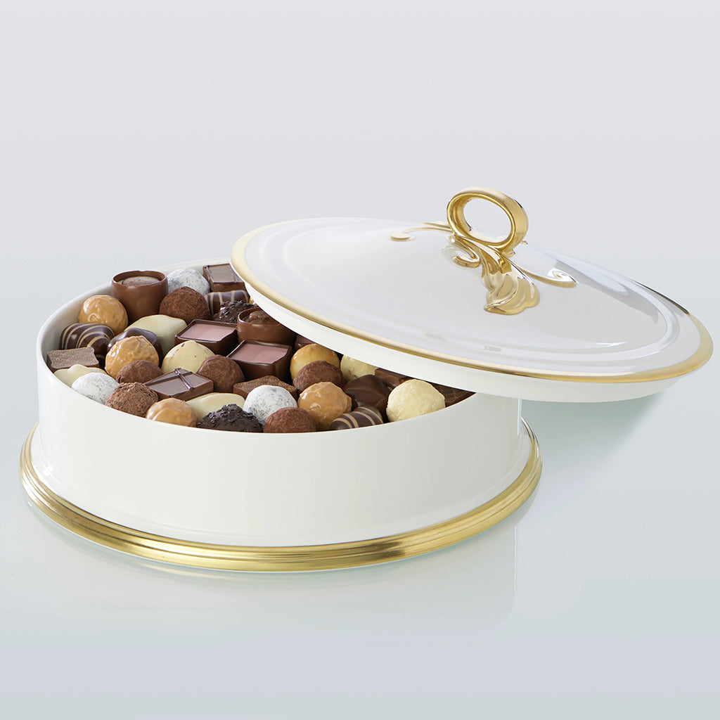 Royal Crown Derby Accentuate Chocolate Box New-Paperweights-Goviers