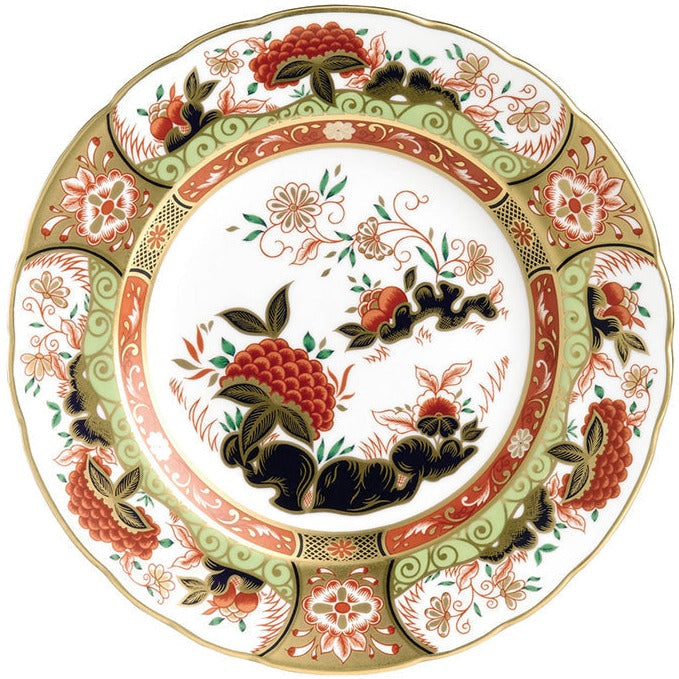 Royal Crown Derby Golden Peony Accent Plate 21cm-Goviers