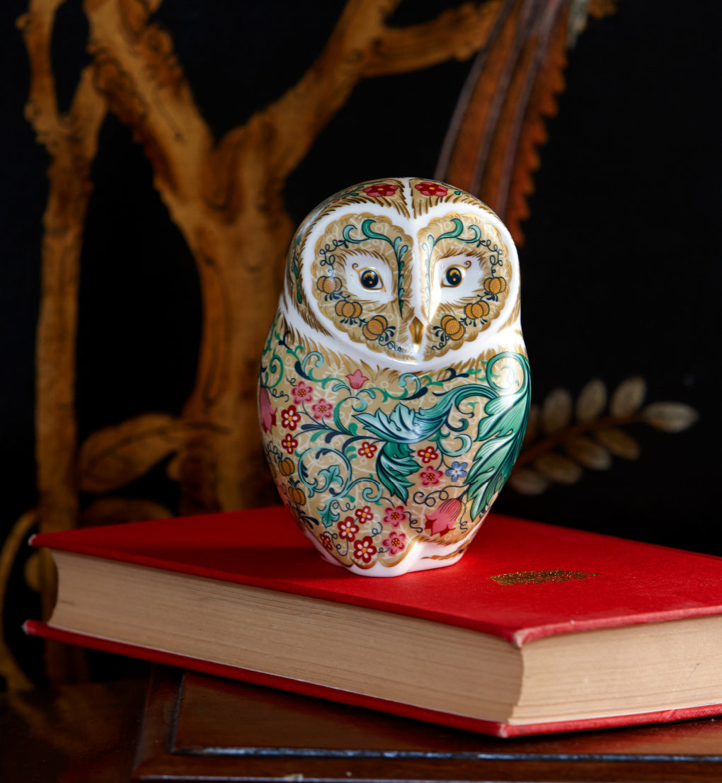 Royal Crown Derby Parchment Owl New IN STOCK-Paperweights-Goviers