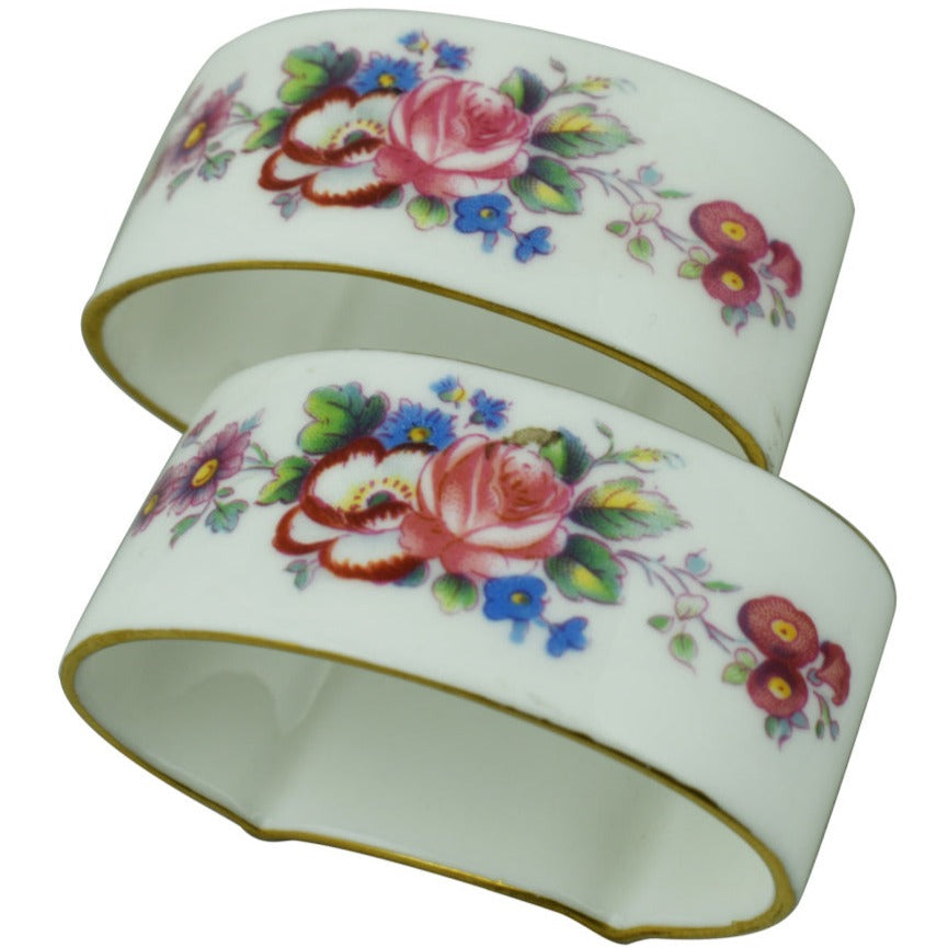 Royal Crown Derby Posie Napkin Rings (2)-Home Accessories-Goviers