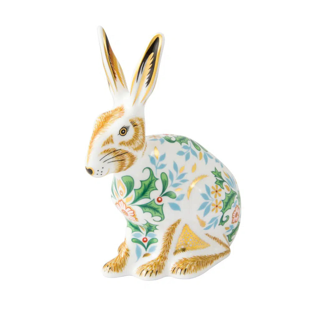 Royal Crown Derby Winter Hare-Goviers