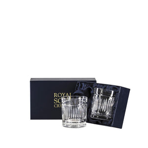 Royal Scot Crystal Art Deco Large Tumbers Set of 2-Home & Garden > Kitchen & Dining > Tableware > Drinkware-Goviers