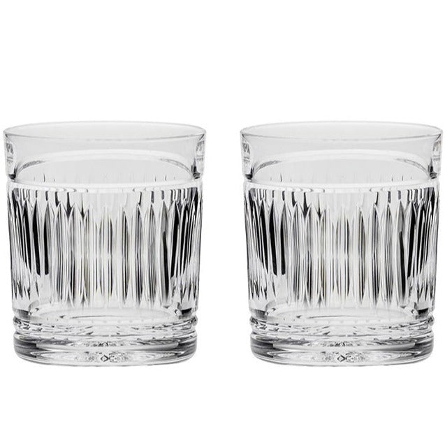 Royal Scot Crystal Art Deco Large Tumbers Set of 2-Home & Garden > Kitchen & Dining > Tableware > Drinkware-Goviers