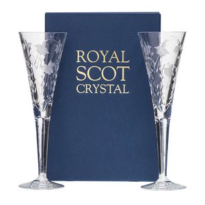Royal Scot Crystal Catherine Champagne Flute Set of 2-Home & Garden > Kitchen & Dining > Tableware > Drinkware-Goviers