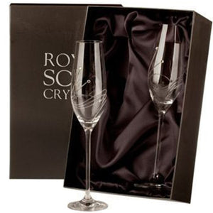 Royal Scot Crystal Diamante Champagne Flute Set of 2-Home & Garden > Kitchen & Dining > Tableware > Drinkware-Goviers