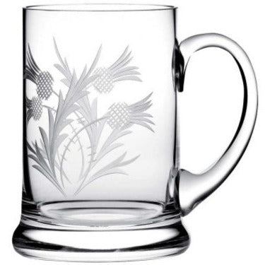 Royal Scot Crystal Flower of Scotland 1 Pint Tankard-Goviers