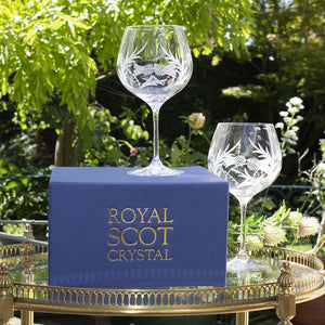 Royal Scot Crystal Flower of Scotland G & T Copa Glass Set of 2-Home & Garden > Kitchen & Dining > Tableware > Drinkware-Goviers