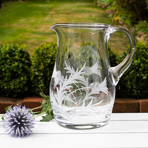 Royal Scot Crystal Flower of Scotland Large Jug-Goviers