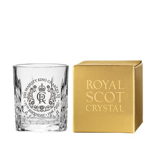 Royal Scot Crystal King's Birthday Tot Glass, Kintyre-Collectables-Goviers