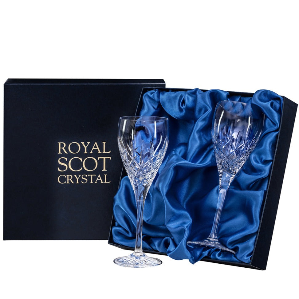 Royal Scot Crystal London 2 Wine Glasses 2022 Shape-Goviers