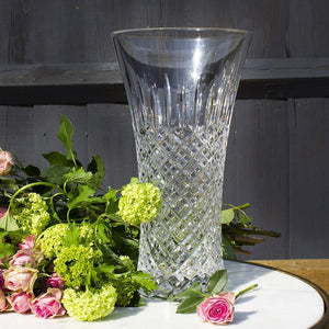 Royal Scot Crystal London Large Flared Vase 12"-Home & Garden > Kitchen & Dining > Tableware > Drinkware-Goviers