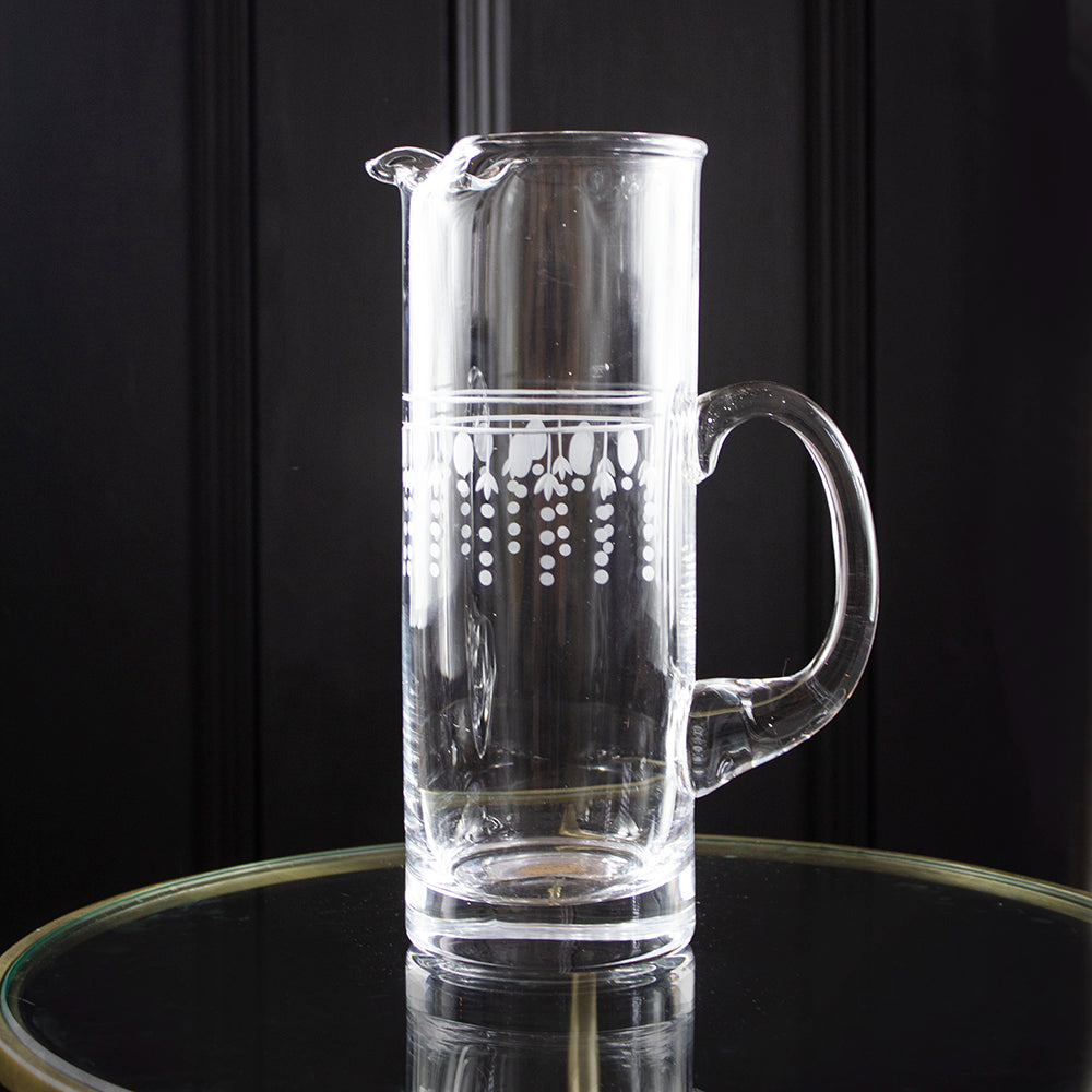 Royal Scot Crystal Nouveau Tall Ice-Lipped Jug-Goviers