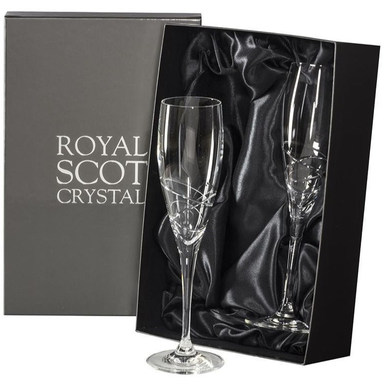 Royal Scot Crystal Skye Tall Champagne Flute Set of 2-Home & Garden > Kitchen & Dining > Tableware > Drinkware-Goviers