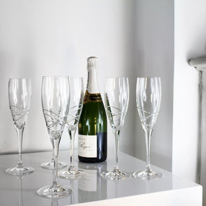 Royal Scot Crystal Skye Tall Champagne Flute Set of 6-Home & Garden > Kitchen & Dining > Tableware > Drinkware-Goviers